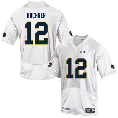 Notre Dame Fighting Irish Men's Tyler Buchner #12 White Under Armour Authentic Stitched College NCAA Football Jersey ZIM6599VH